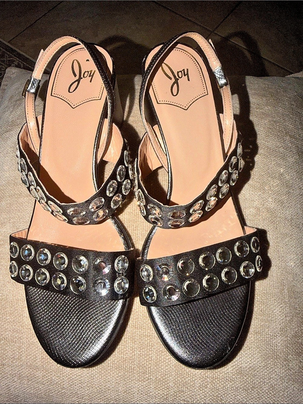 Joy Bombay Crystal Embellished Heels EU 38